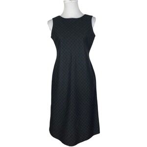 Lauren Ralph Lauren Womens Grey‎ Wool Windowpane Sheath Dress Size 6 Sleeveless